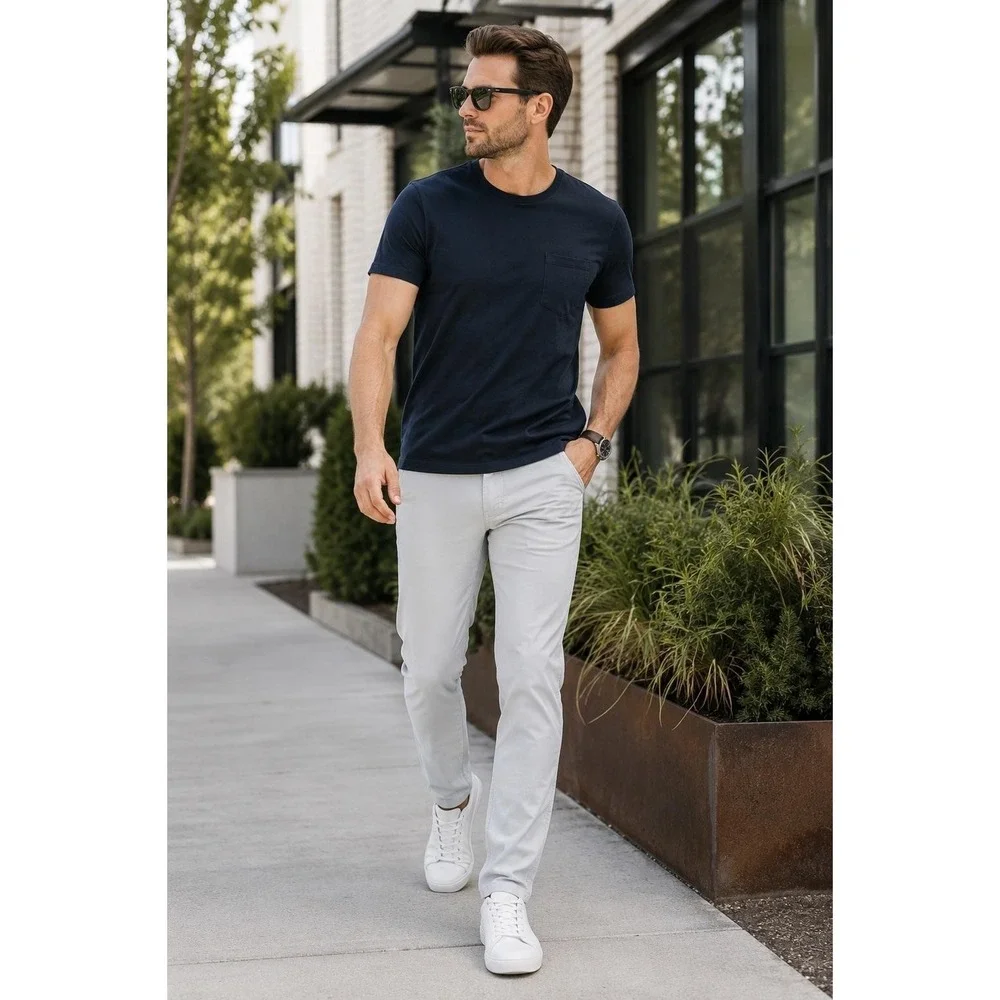 Lululemon ABC 5 Pocket Pants Men's 34x32 Light Gray Stretch Performance Casual